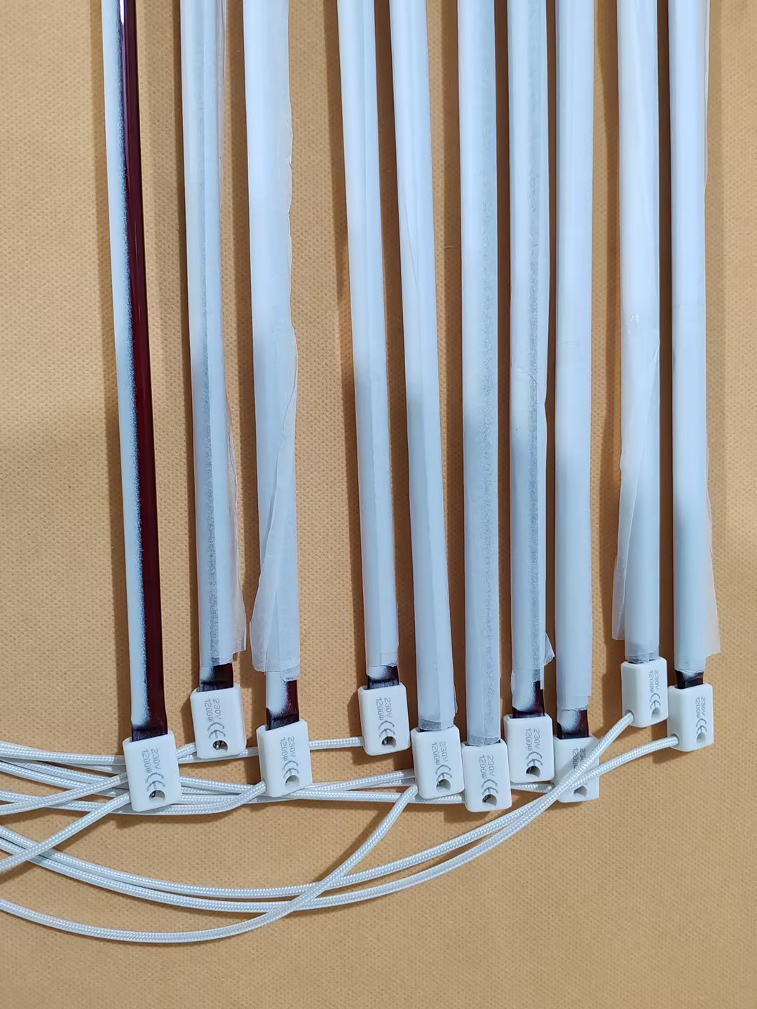 Infrared halogen lamp half white