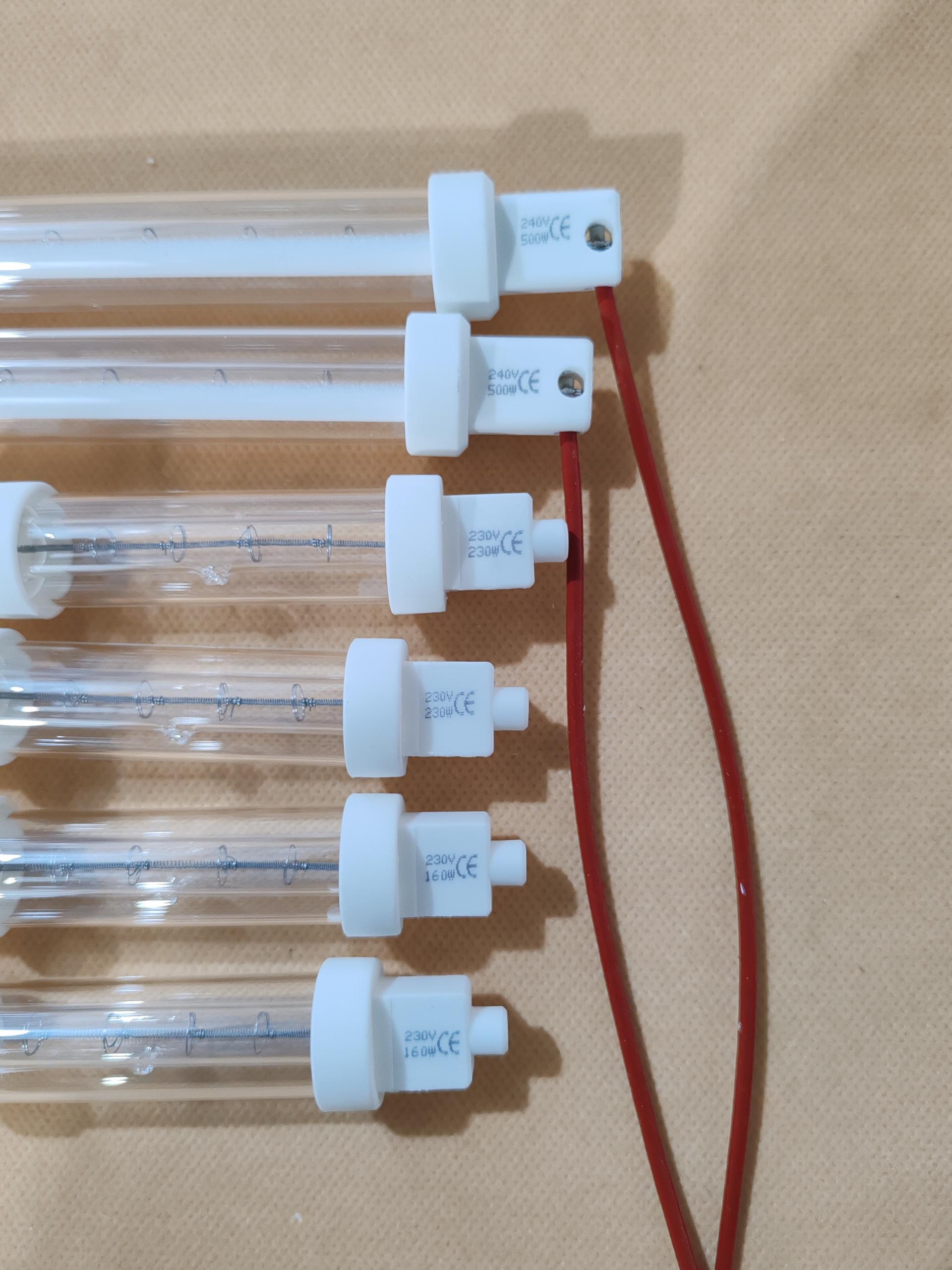 240v 880w custom contour infrared halogen heat lamp for plastic welding