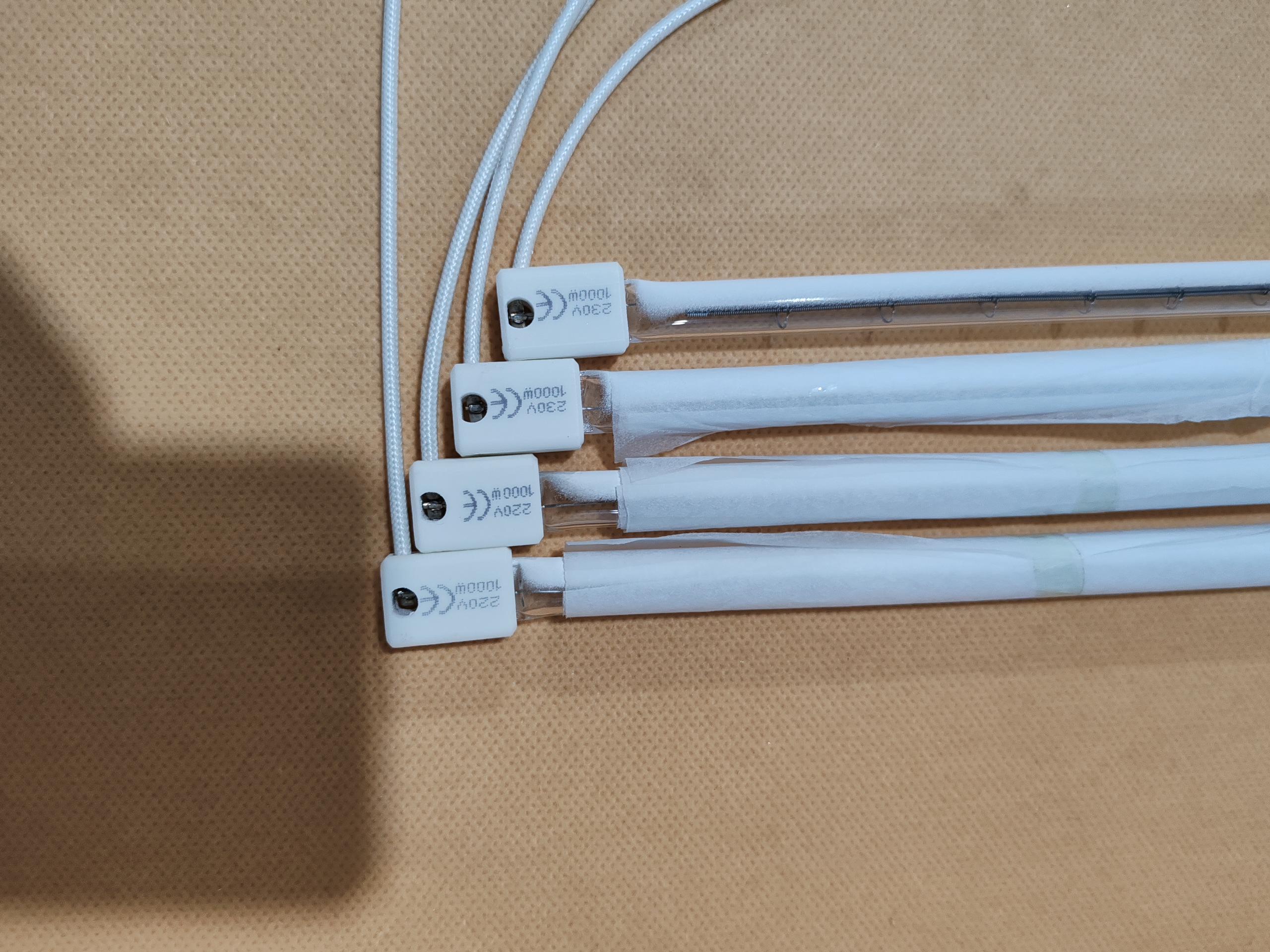 Clear Medium Wave Halogen Lamp 480mm 230V 1500w with SK15 Ceramic